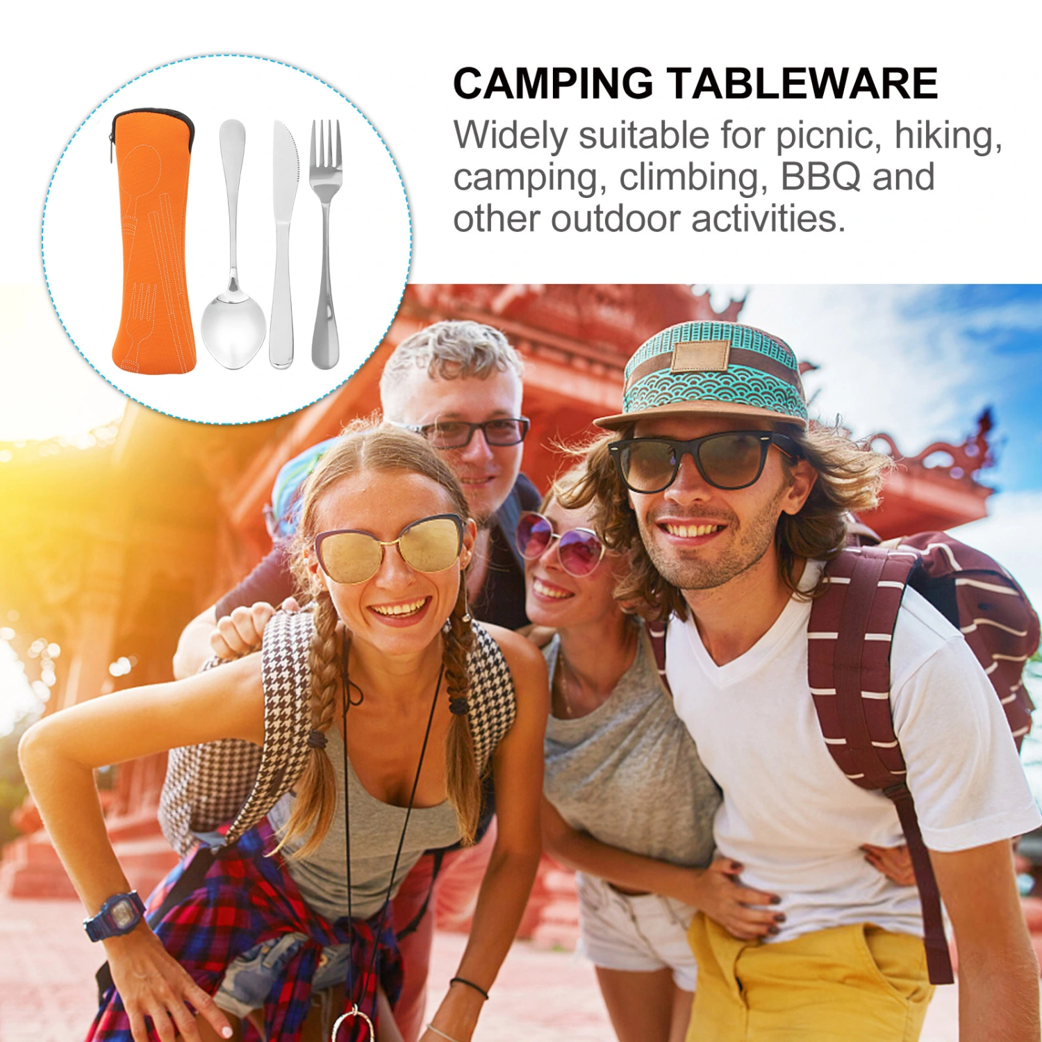 1 Set Camping Tableware Professional Camping Fork Premium Camping Spoon