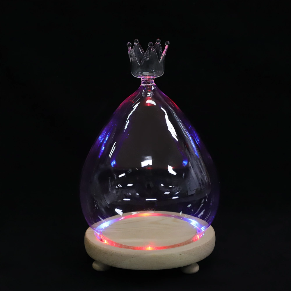 Decorative Clear Glass Dome with Base Tabletop Centerpiece DIY Craft Accessory