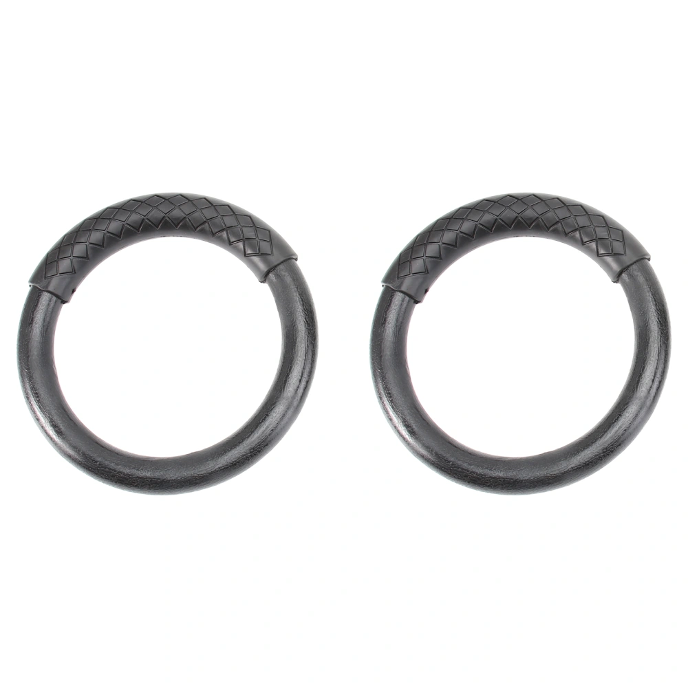 1 Pair ABS Gymnastic Ring Fitness Rings Workouts Ring Home Fitness Ring Pro  Gym Ring for Fitness Use (Black)