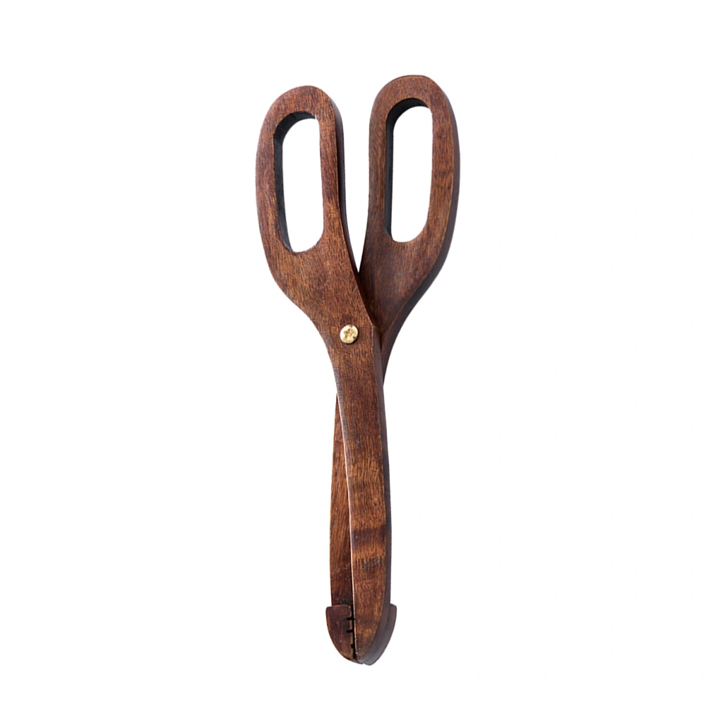 Wooden Bread Clip Food Clamp Kitchen Tongs Fruit Cake Food Tongs Clamp Practical Kitchen Tool (Scissor Tong)