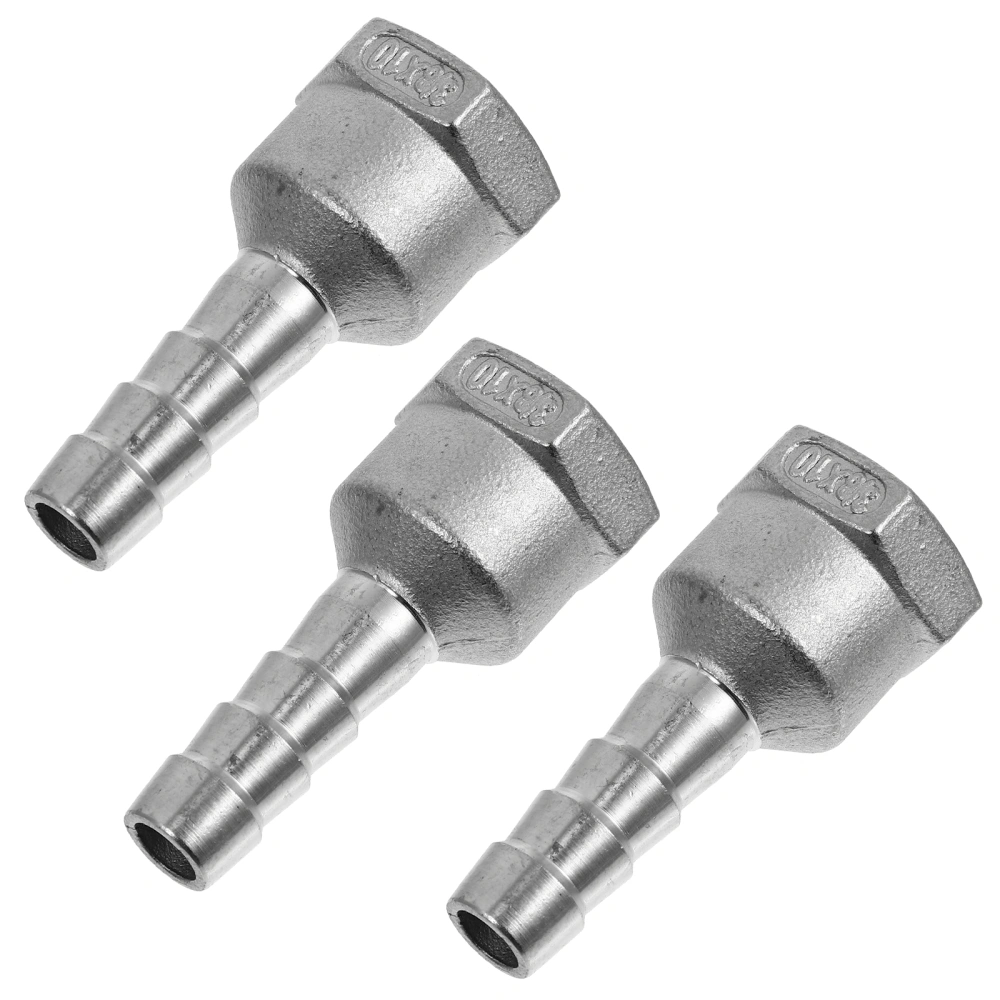 3pcs Stainless Steel Water Hose Pipe Fittings Water Pipe Connectors Adapters