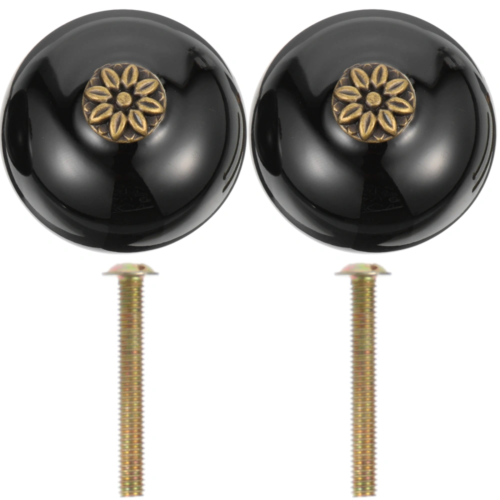 2Pcs Cabinet Knobs Drawer Knobs Round Single Hole Door Knobs for Wardrobe