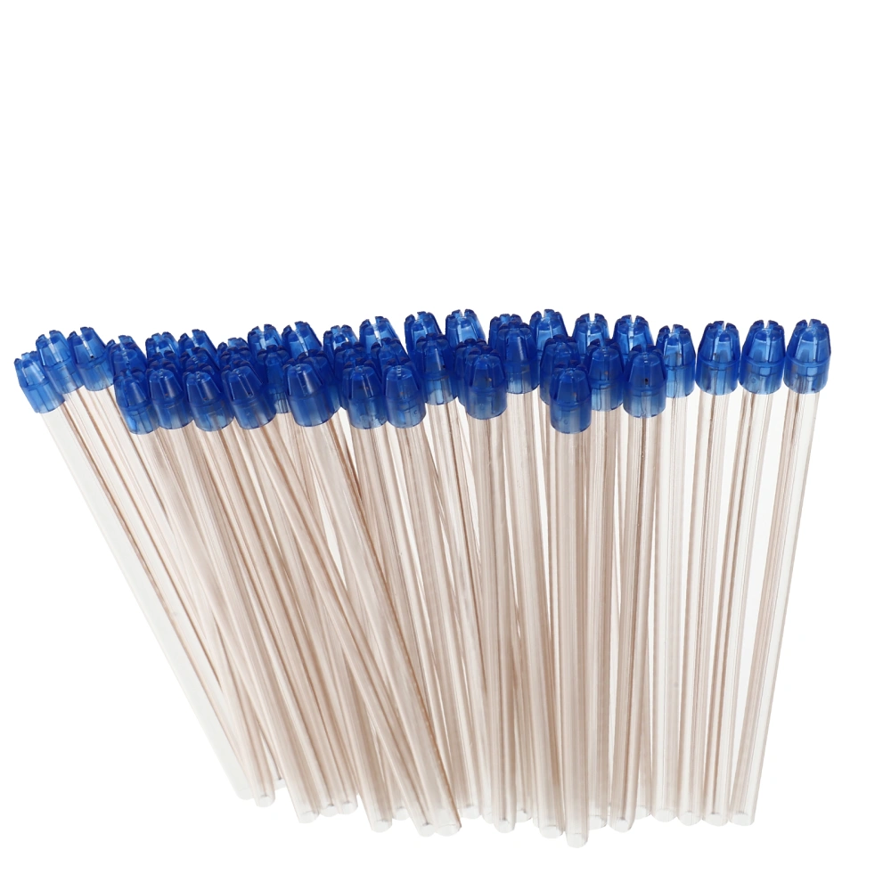 100pcs Dental Saliva Suckers Disposable Suction Aspirator Tubes (Transparent Color, Blue)