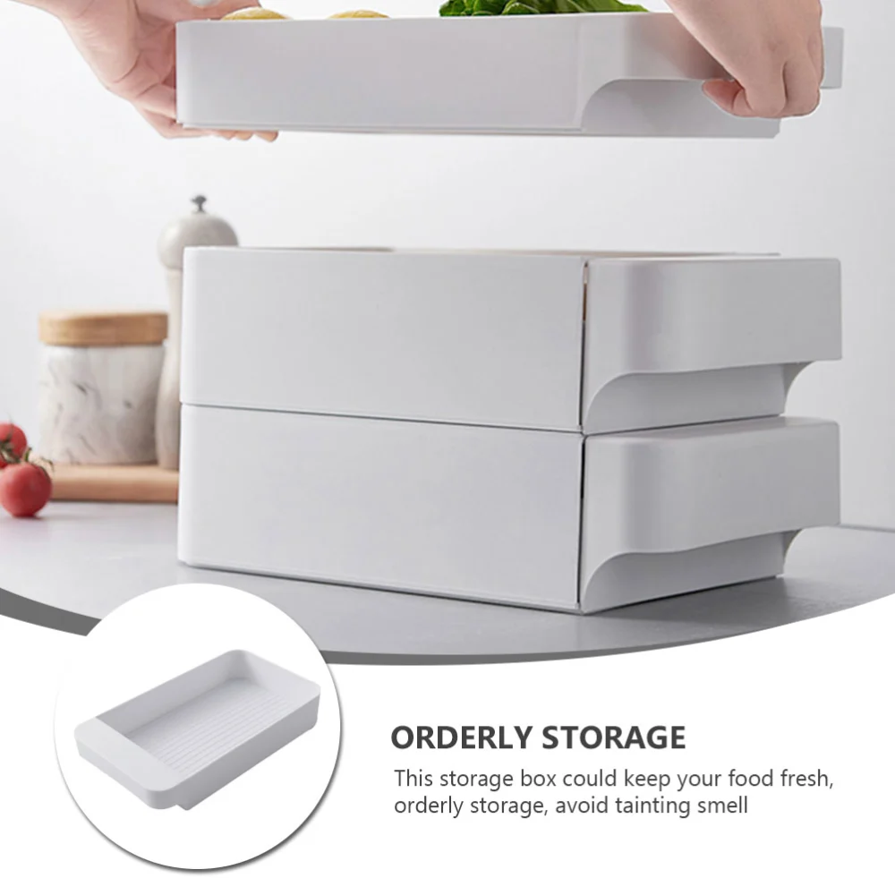 Household Vegetable Storage Box Drawer Type Storage Basket Food Storage Case