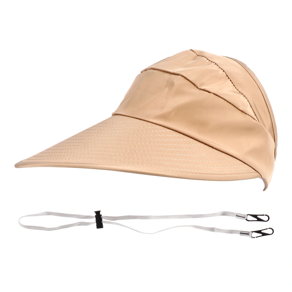 1pc Summer Outdoor Beach Sun Hat Visor Sunshade Hat Adjustable Visor for Women