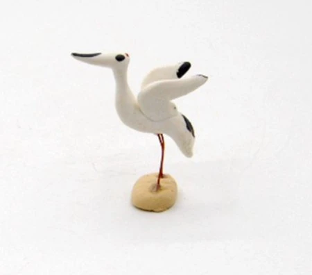 4pcs Crane Statue Crane Figurine Crane Ornament Bonsai Decor Fish Tank Adornment