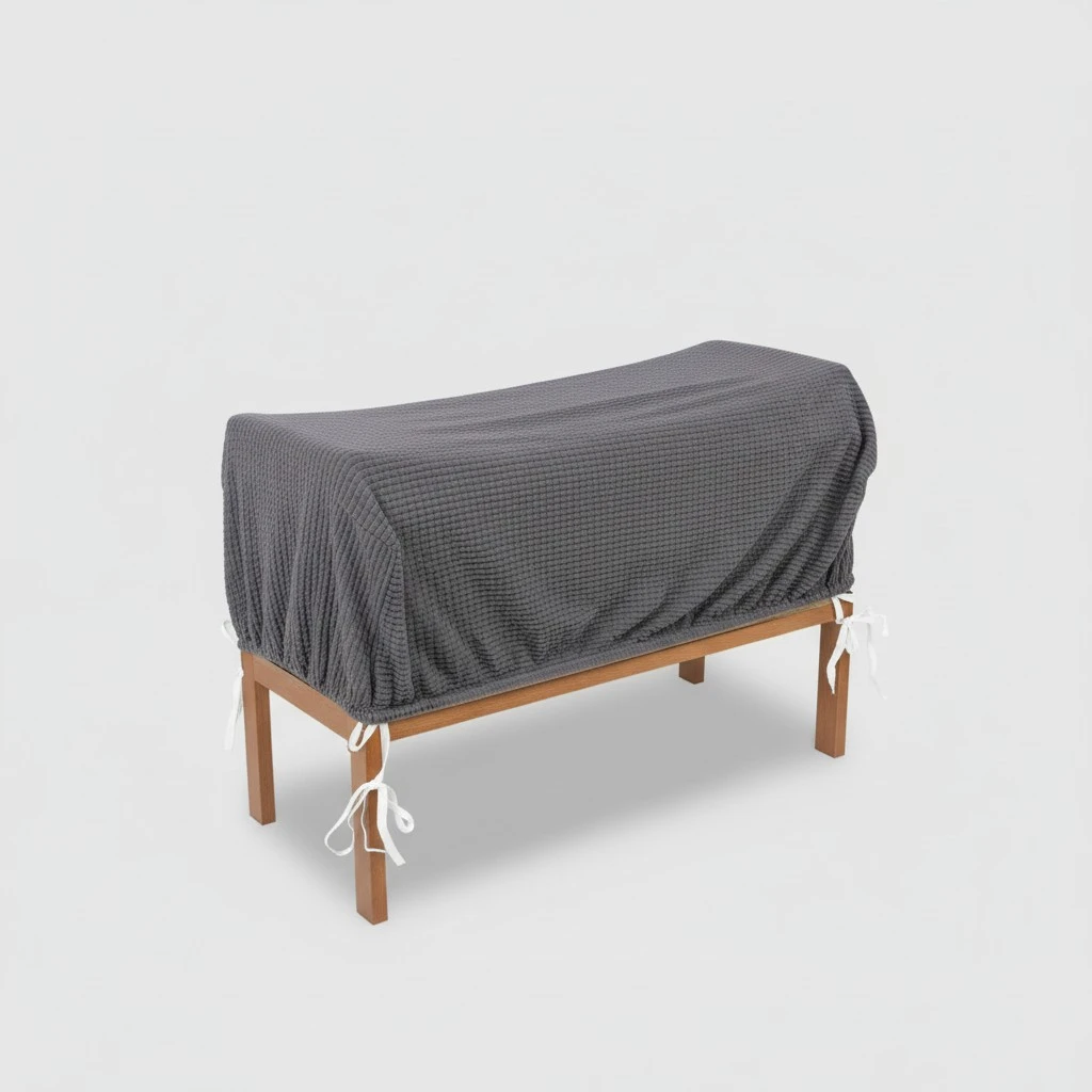Dining Bench Cover Polyester Bench Protector Stretch Piano Bench Cover