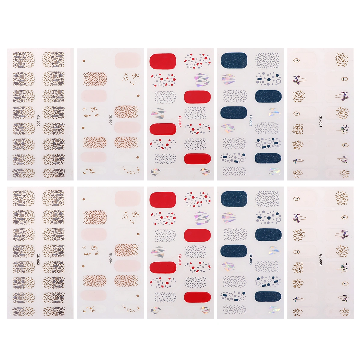 10 Sheets Lovely Nail Art Sticker Nail Tip Decal Manicure Decoration for Women Girls Salon （Random Pattern)