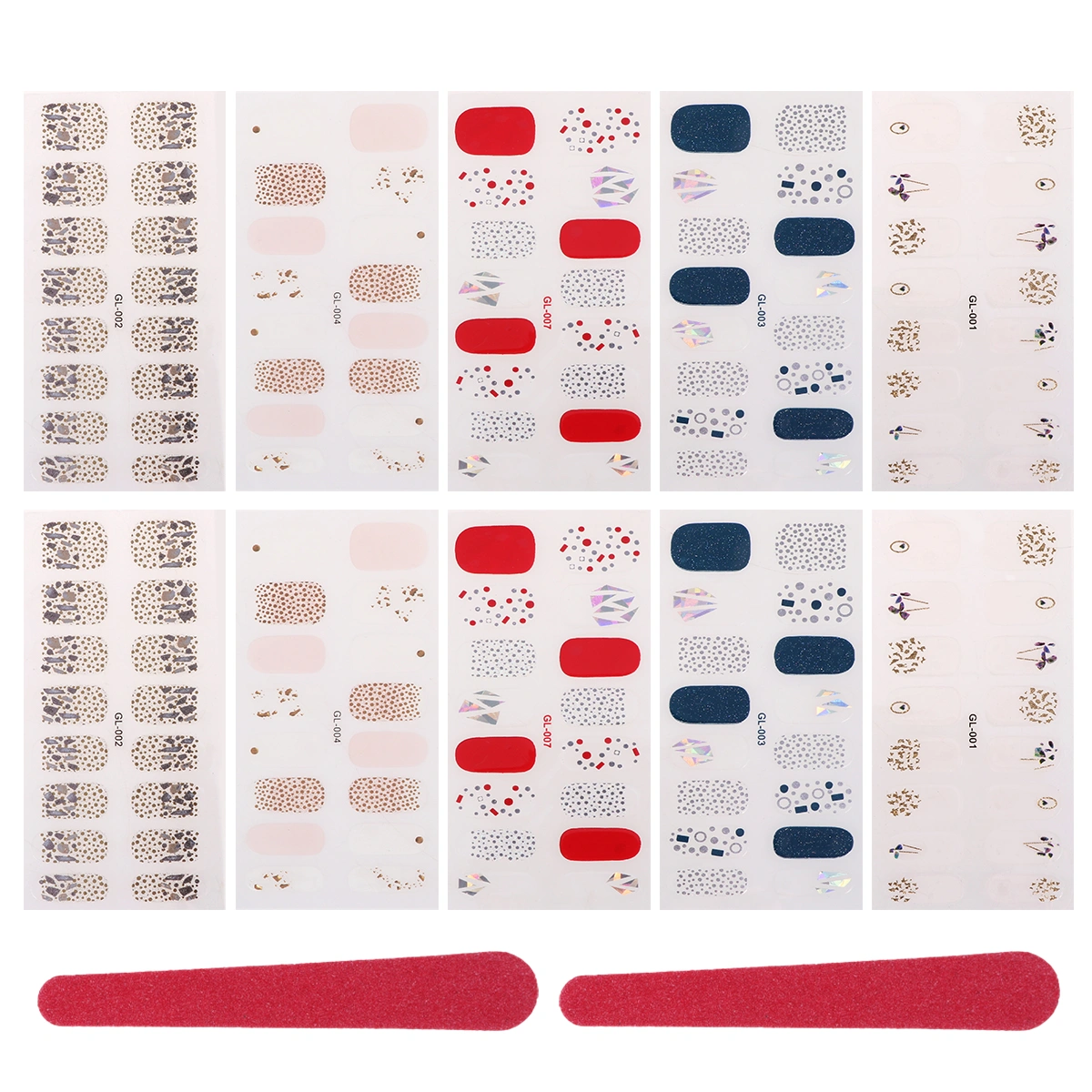 10 Sheets Lovely Nail Art Sticker Nail Tip Decal Manicure Decoration for Women Girls Salon （Random Pattern)