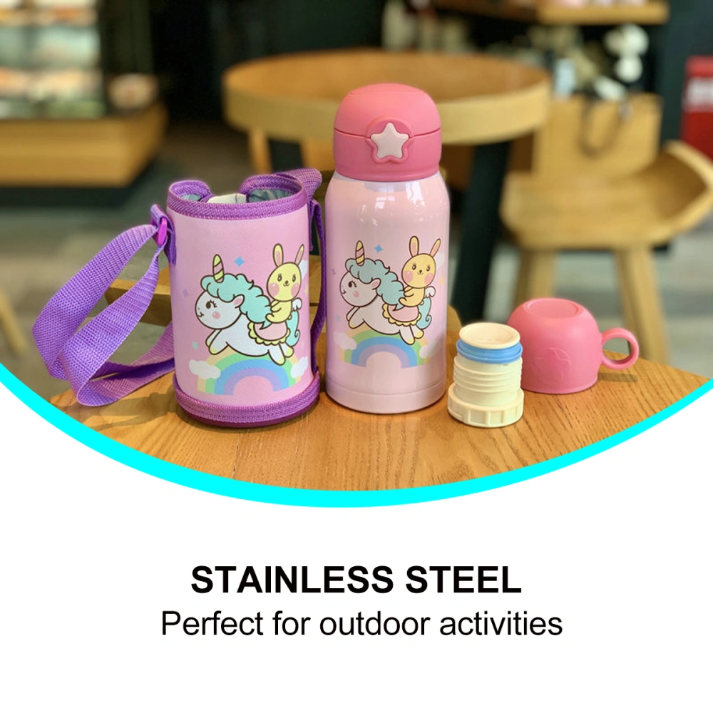 1pc Portable Cup Children's Vacuum Flask With Straw Tube Sippy Cup