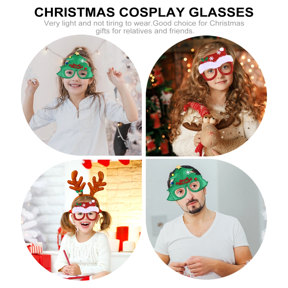 2Pcs Christmas Costume Eye-glasses Party Bar Home Celebration Photo Props