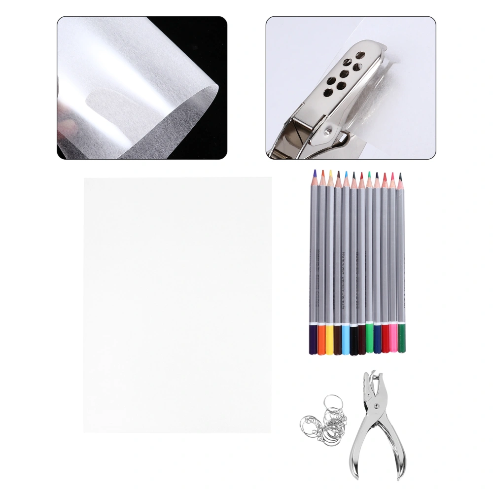 1 Set Professional Heat Shrink Plastic Sheets Kit DIY Shrinky Decor Making Tools