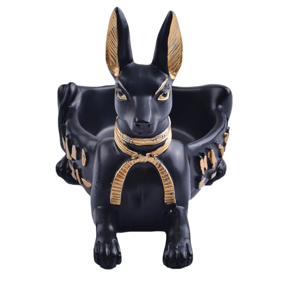 1pc Ashtray Resin Egypt Dog Head Anubis Statue Cigarette Ash Tray Desktop Decoration