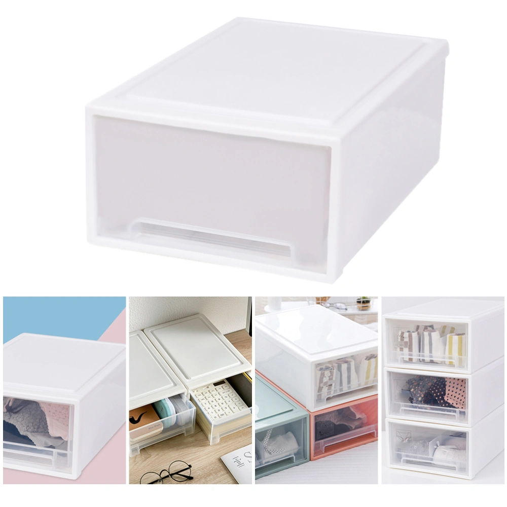 1Pc Toys Drawer Storage Cabinet Clothes Storage Case Home Storage Box (White)