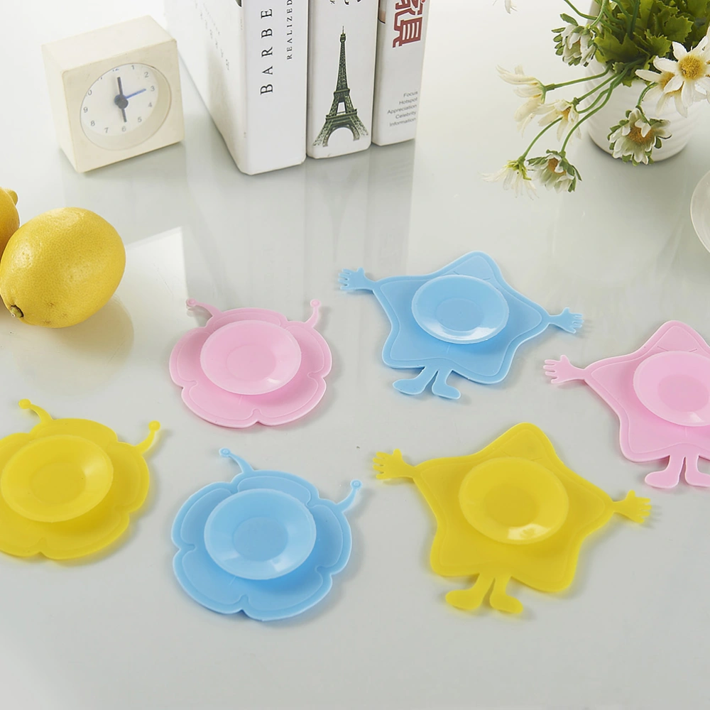 4PCS Baby Bowl Suction Pads Nonslip Silicone Mats Suction Cup Pads Kids Tableware Suckers (2PCS Yellow, 2PCS Pink)