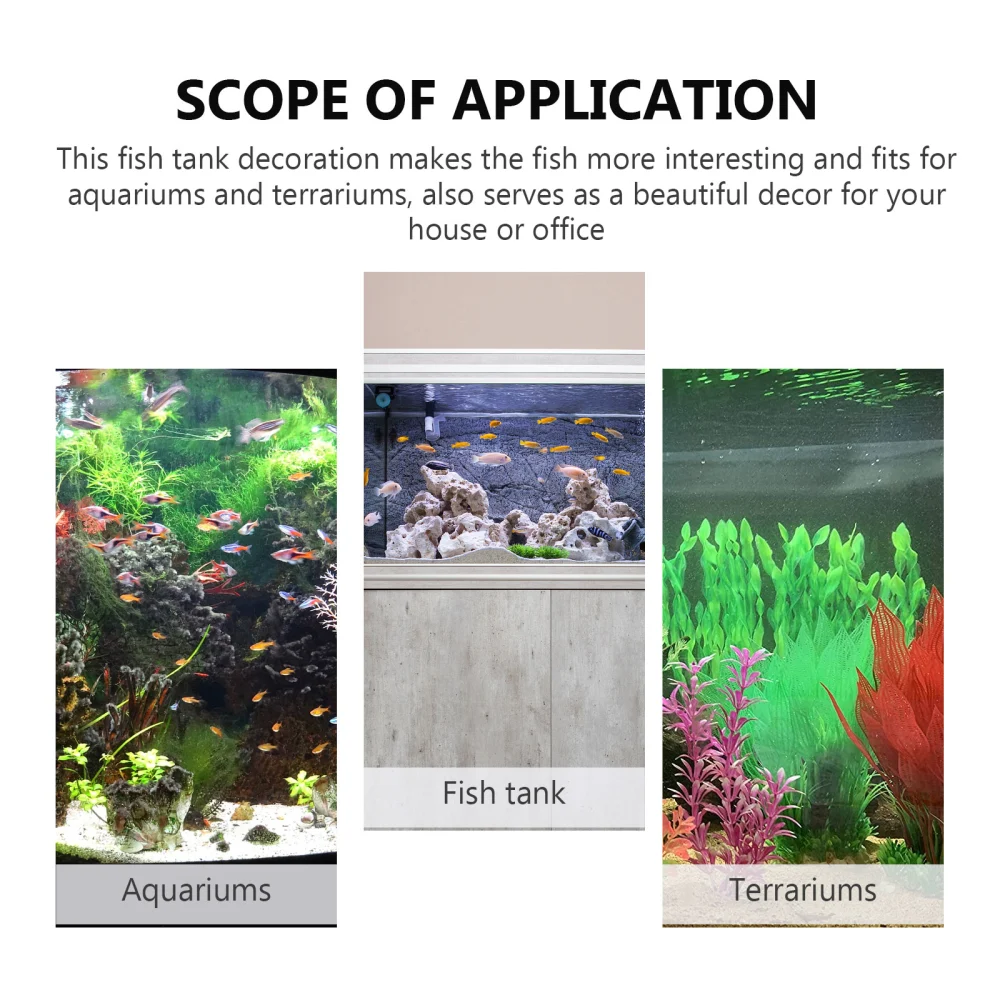 10pcs Artificial Seaweed Water Plants Fish Tank Aquarium Plant Decorations