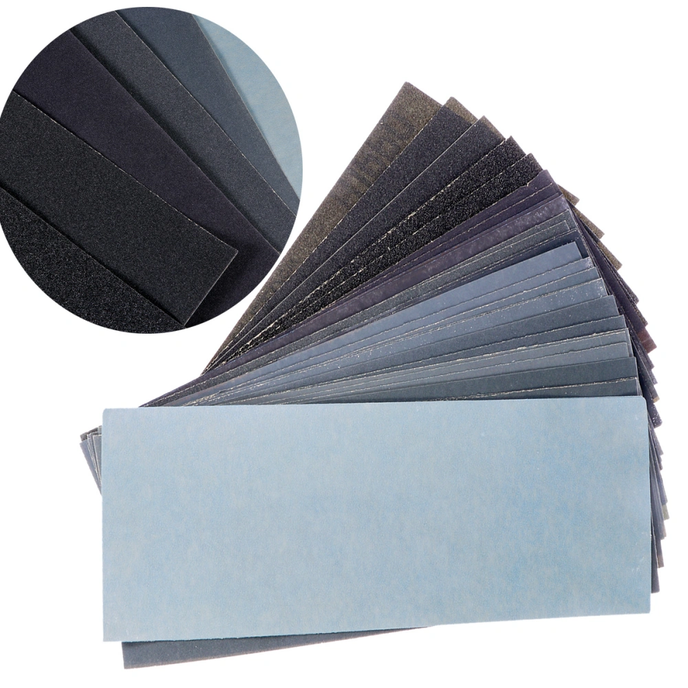 36 Pcs Abrasive Dry Wet Waterproof Sandpaper Polishing Mill Sandpaper for Automotive Sanding Wood Turing Finishing Hobbies and Wood Furniture Finishing