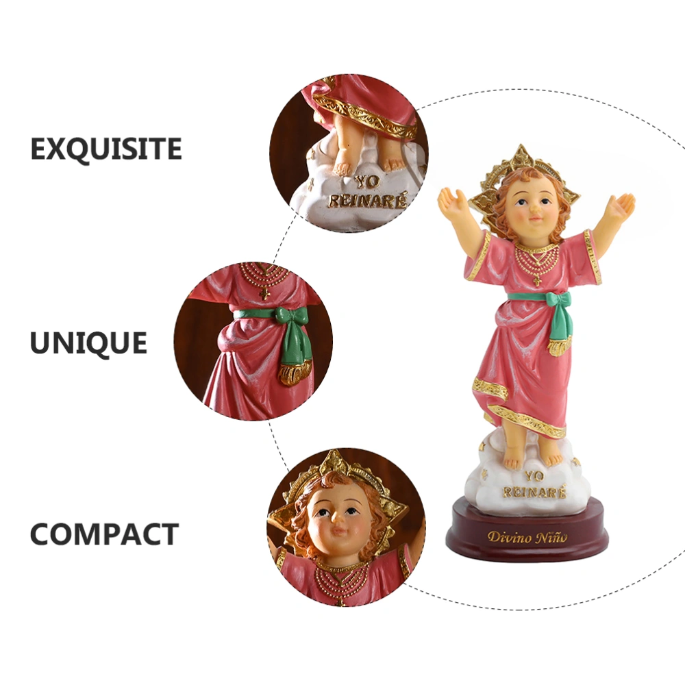 1pc Exquisite Jesus Statue Desktop Adornment Resin Jesus Decor for Home Church