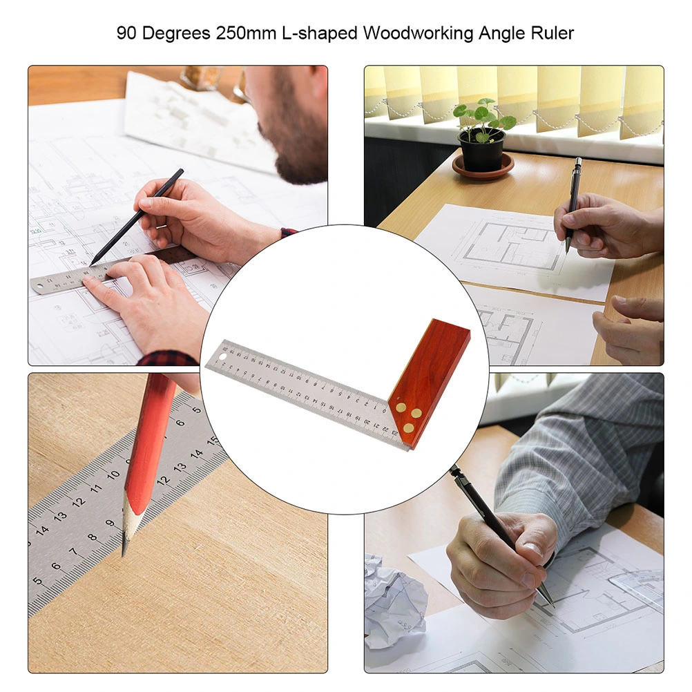 1pc L-shaped Woodworking Angle Ruler Square Ruler Carpenter Measurement Tools