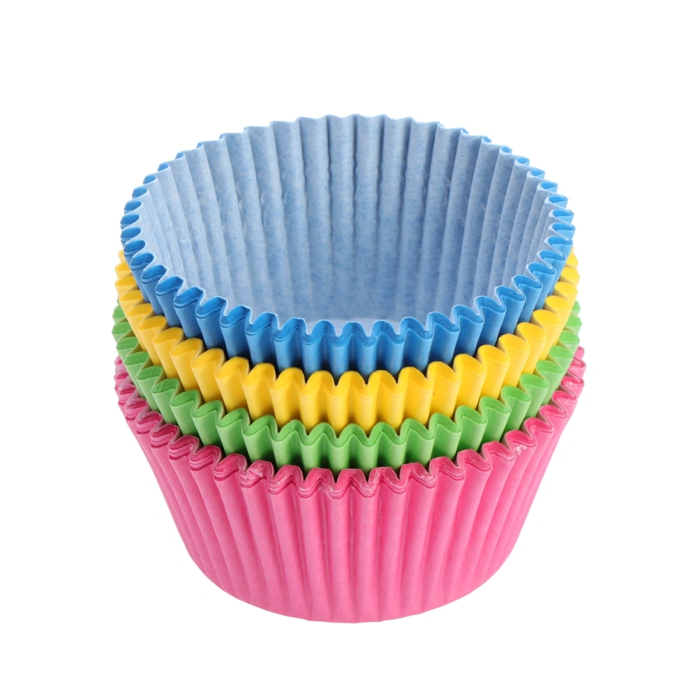 100 Pcs Assorted Color Cupcake Wrappers Liners Muffin Cases Cake Cup Party Favors