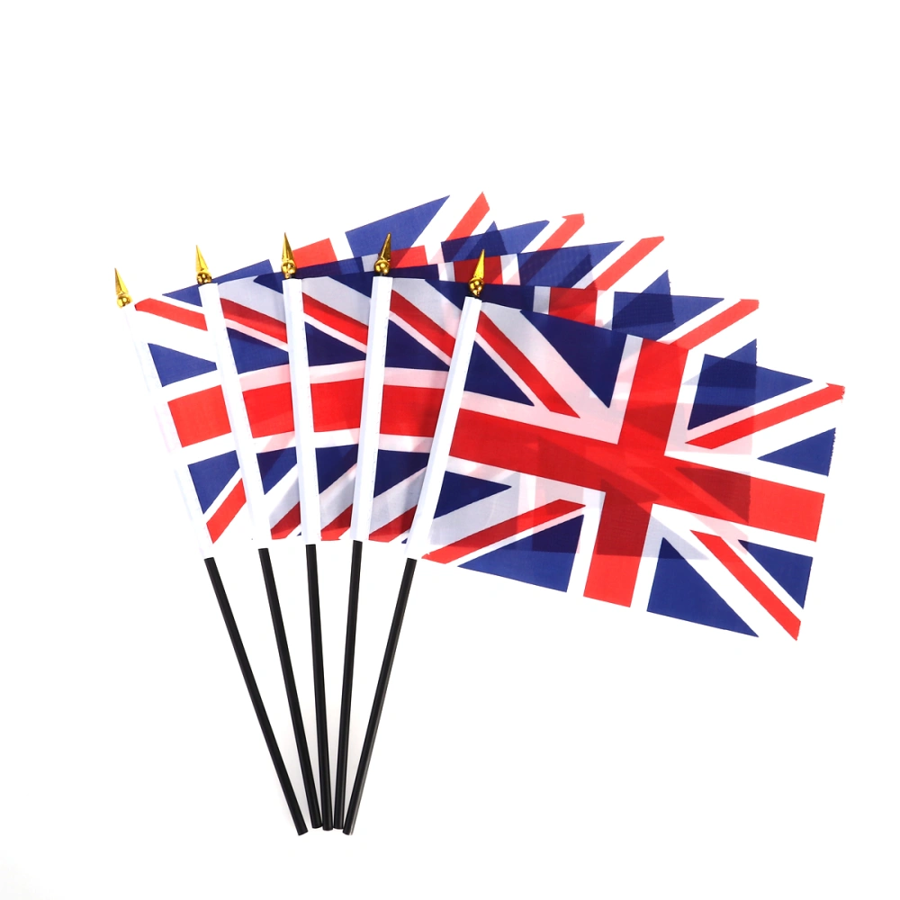 5 Pcs Prime and Decorative Hand Waving Flag Britain National Hand Flags