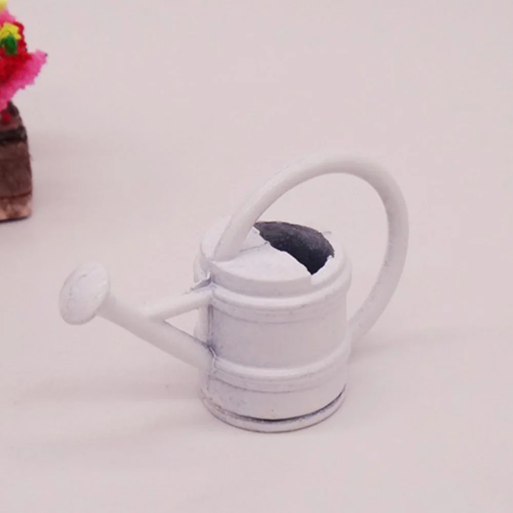 Mini House Alloy Watering Pot Simulation Miniature Watering Kettle Decor