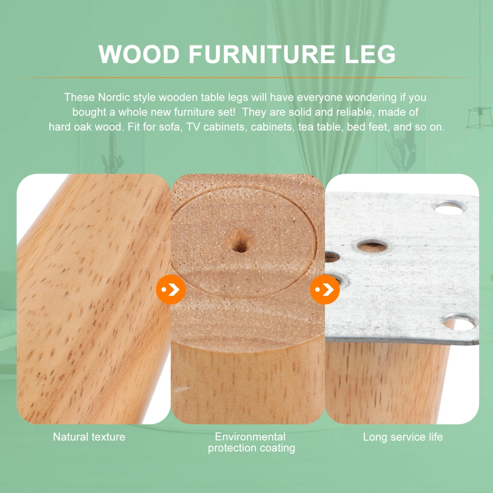 4 Sets Solid Wood Furniture Legs Nordic Style Furniture Legs Furniture Parts