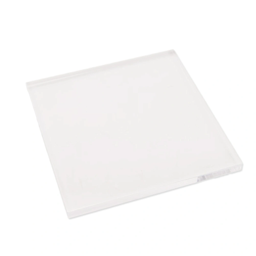 Acrylic Stamping Block Rubber Stamping Tools for Stamp Craft Easy Handle Square Shape Clear Fun Pad for Scrapbooking Crafts Making(15*15cm)