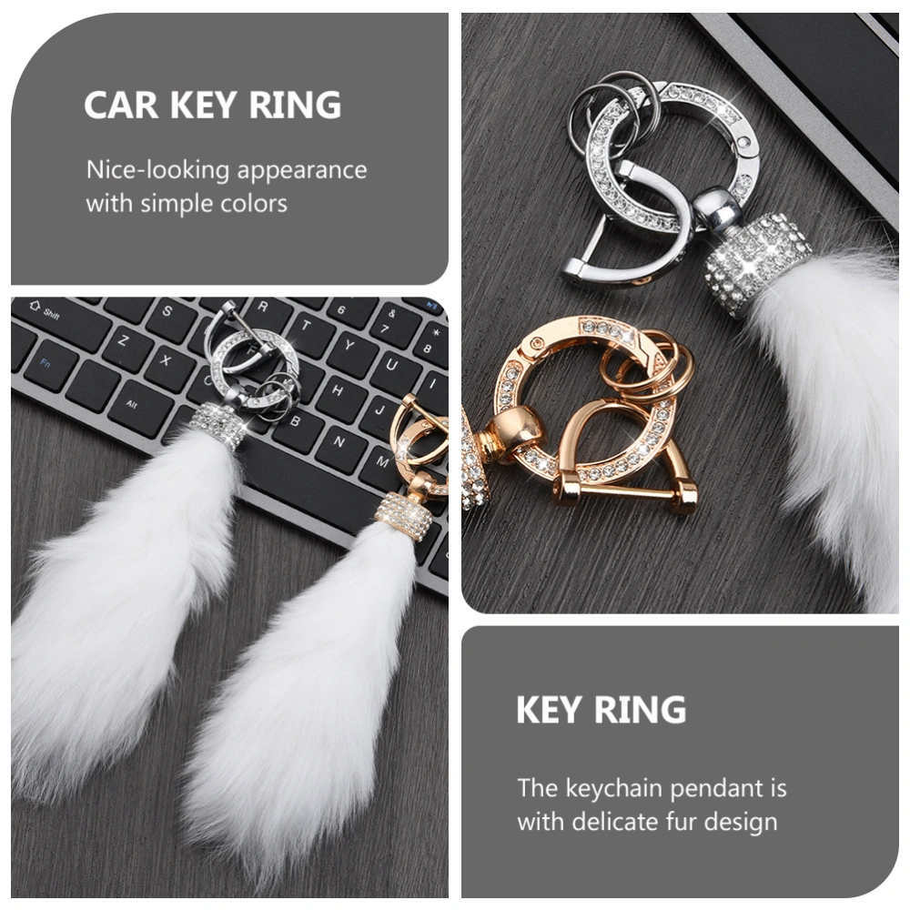 Rhinestone Keychain Zinc Alloy Keychain Decorative Car Key Ring Bag Pendant