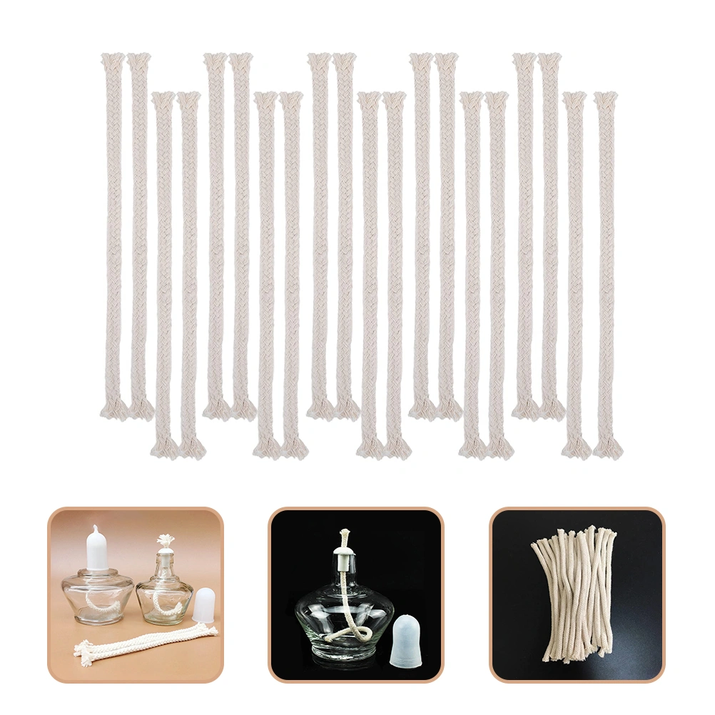 20pcs Cotton Lamp Wicks Kerosene Oil Lamp Wicks Chemical Laboratory Alcohols Lamp