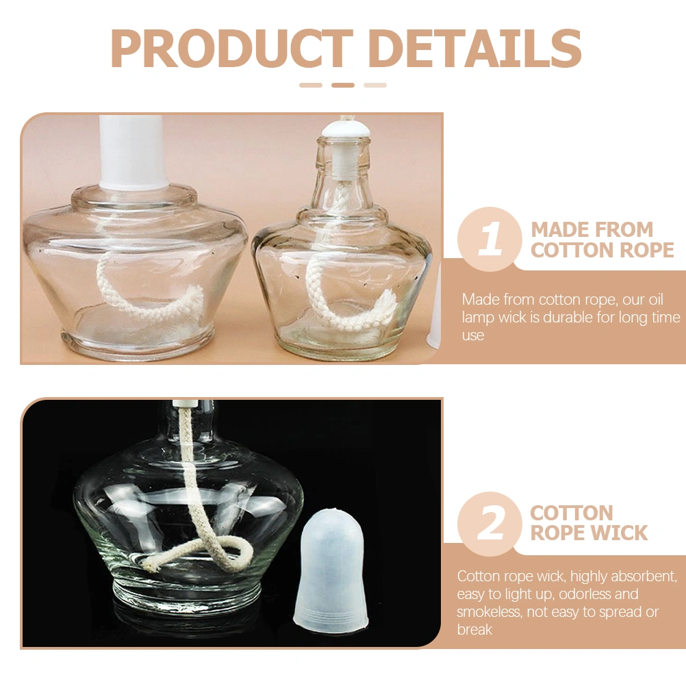 20pcs Cotton Lamp Wicks Kerosene Oil Lamp Wicks Chemical Laboratory Alcohols Lamp