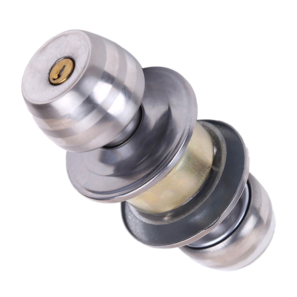 Ball Keyed Entry Door Knob Lock Stainless Steel Door Lock Bedroom Door Lock Toilet Door Lock (Center Distance 60mm)