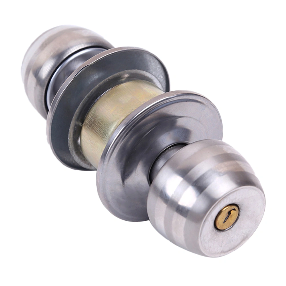 Ball Keyed Entry Door Knob Lock Stainless Steel Door Lock Bedroom Door Lock Toilet Door Lock (Center Distance 60mm)
