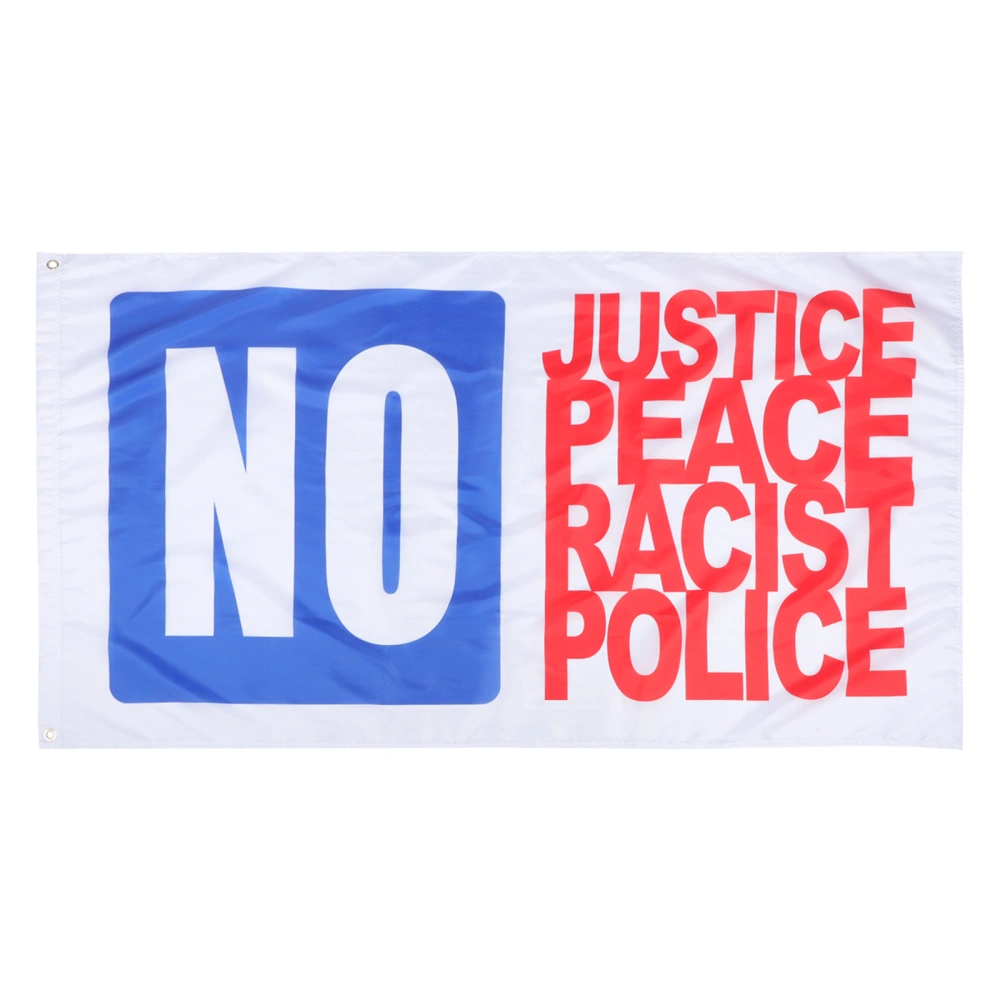 Stop Racism Flag Household Hanging Banner Anti Racism Backdrop for Outdoor