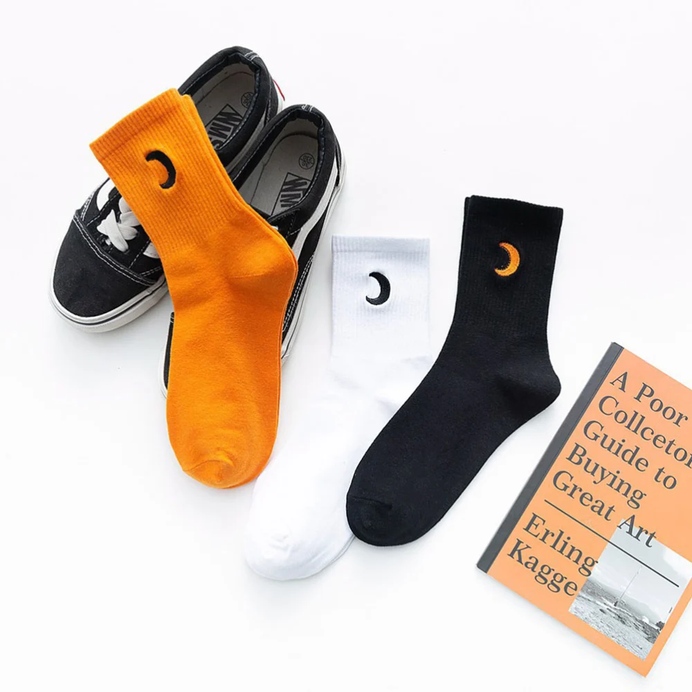 3 Pairs Middle Tube Sports Socks Cotton Socks for Women