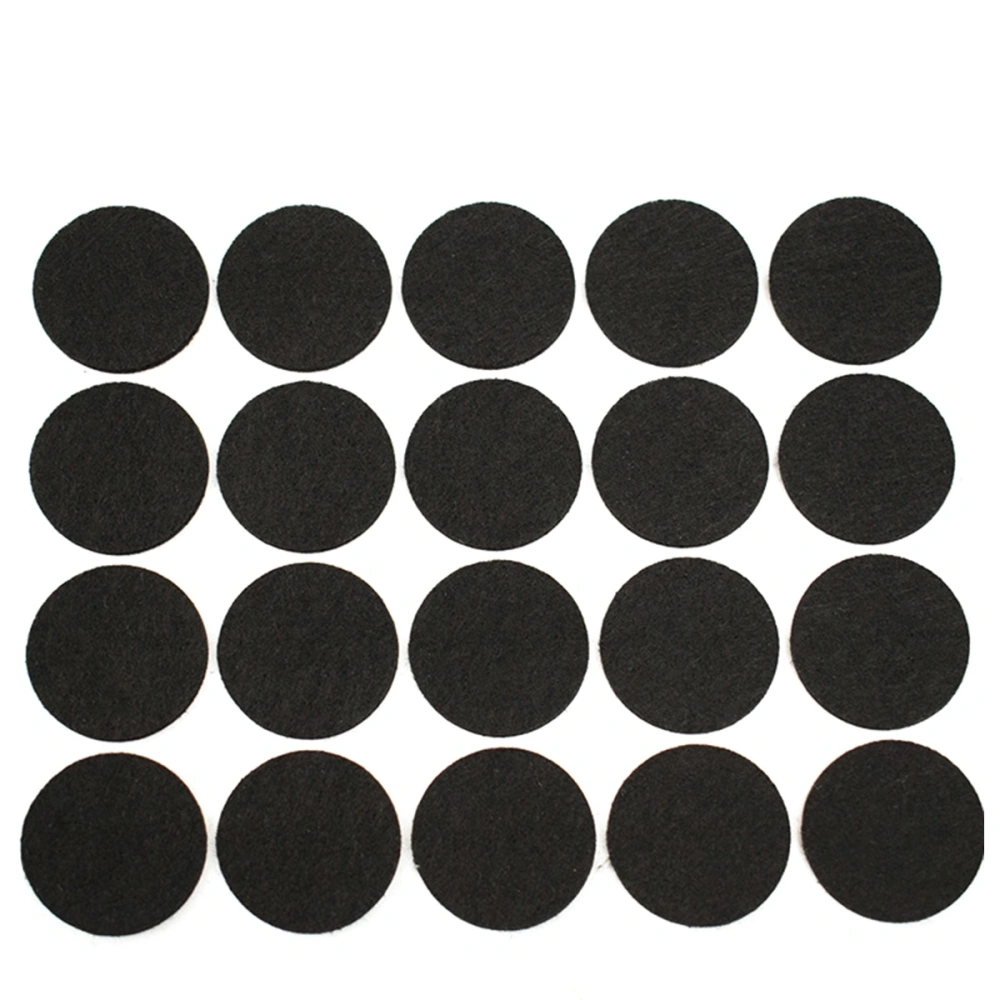 200pcs Round Felt Pads 1.2cm Diameter Floor Protector Pad for Table Chair Furniture (Black)