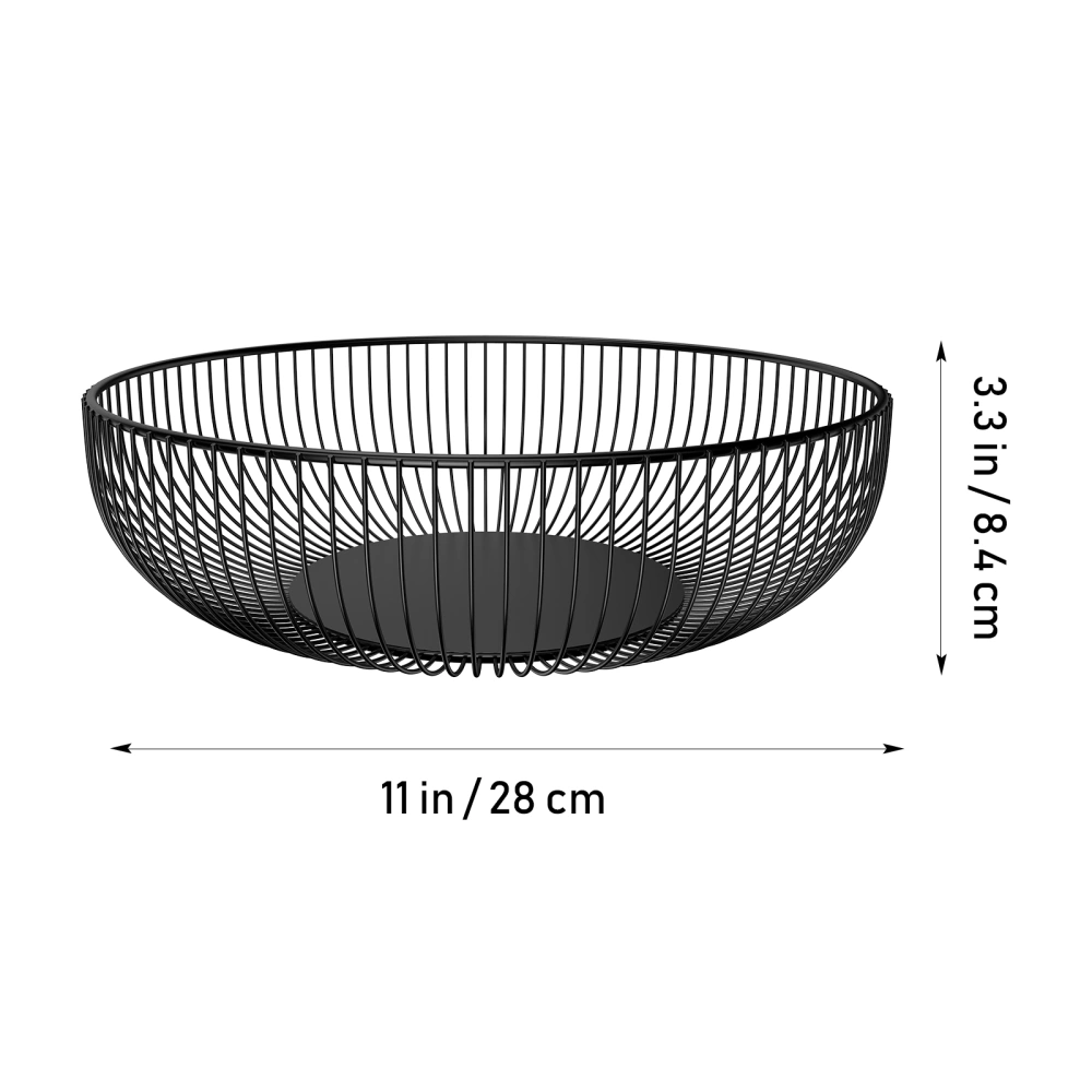 Iron Hollow-out Basket Snack Fruit Basket Tabletop Fruit Container Food Serving Basket Household Fruit Holder