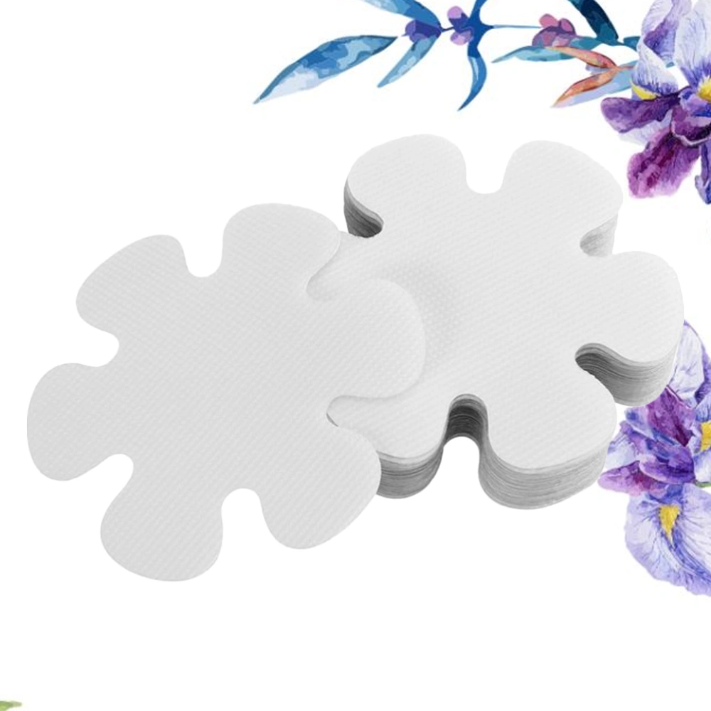 9Pcs Anti-slip Flower Stickers Snow Shaped Anti-slide Bathing  Flooring Strips for Bathroom Kitchen Bathtub (Transparent)