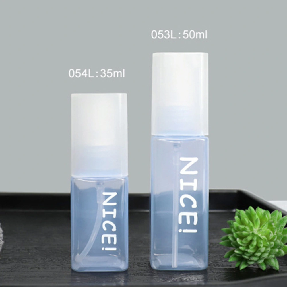 3pcs PET Emulsion Bottle Square Subpackaging Bottle Refillable Bottle Black (Random Color, 50ml)