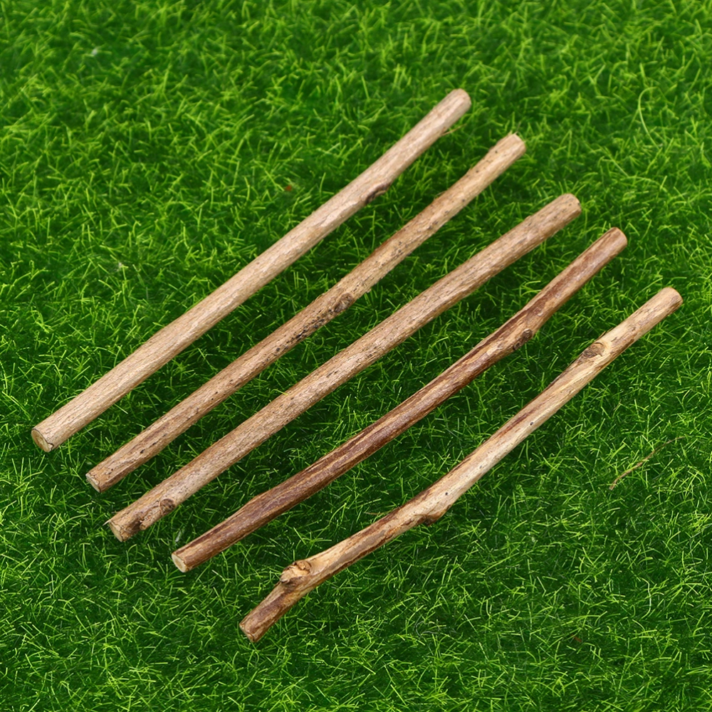 200pcs Tea Tree Sticks Handmade Crafts Tool DIY Painting Rods Photo Props for Home Shop Store (Diameter 0.3-0.5CM)