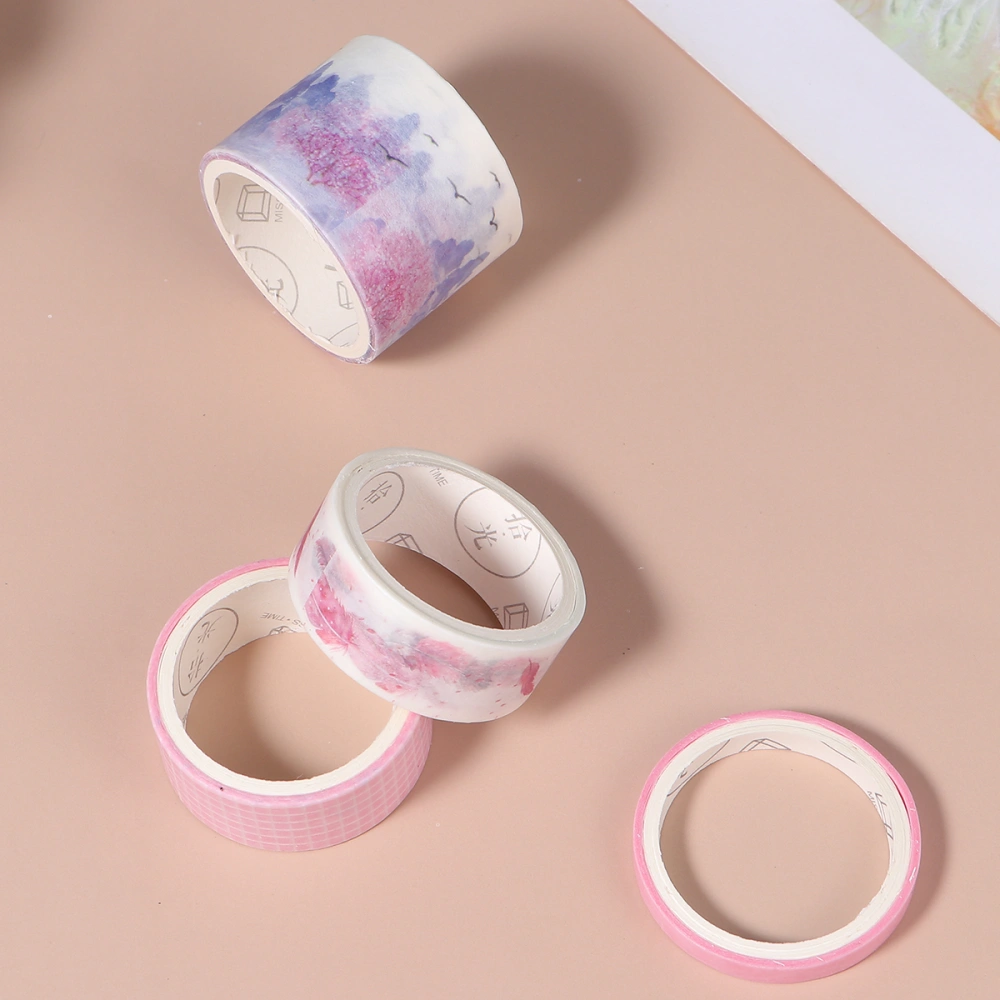 1 Box/8 Rolls Attractive Paper Tape Delicate Label Sticker Stylish Diary Hand Account Washi Paper Tape Beautiful Bronzing Paper Tape for DIY