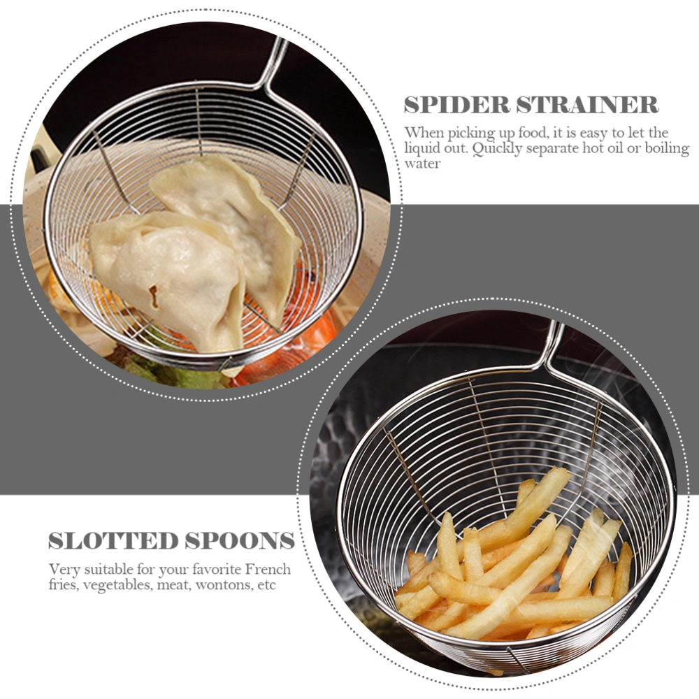 1 Set Stainless Steel Colander Chopsticks Fry Scoop Spider Strainer Home Supplies