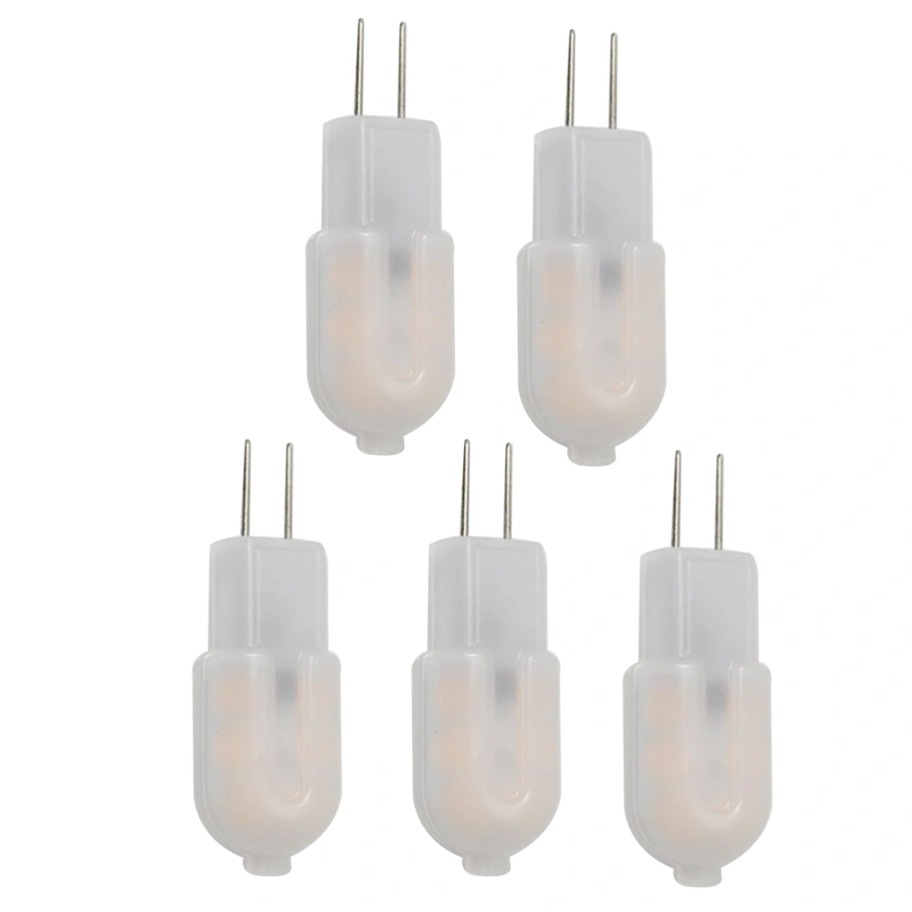 5pcs 1.5W New G4 12Leds Lamp Led Bulbs SMD 2835 LED G4 Light Replace Halogen Lamp light (Warm White Light)