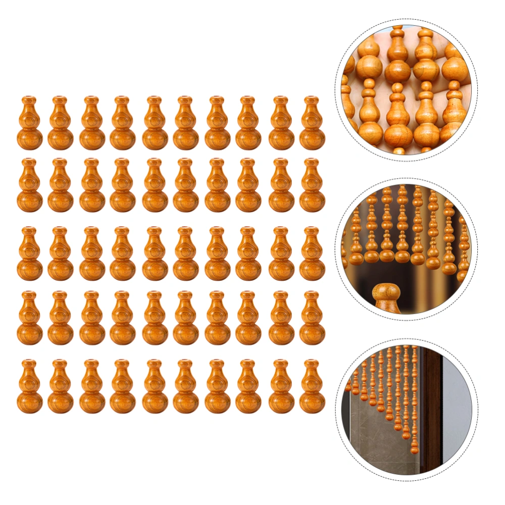 50PCS No Punching Peach Wood Gourd Bead Door Curtain Decorative Accessory Bead