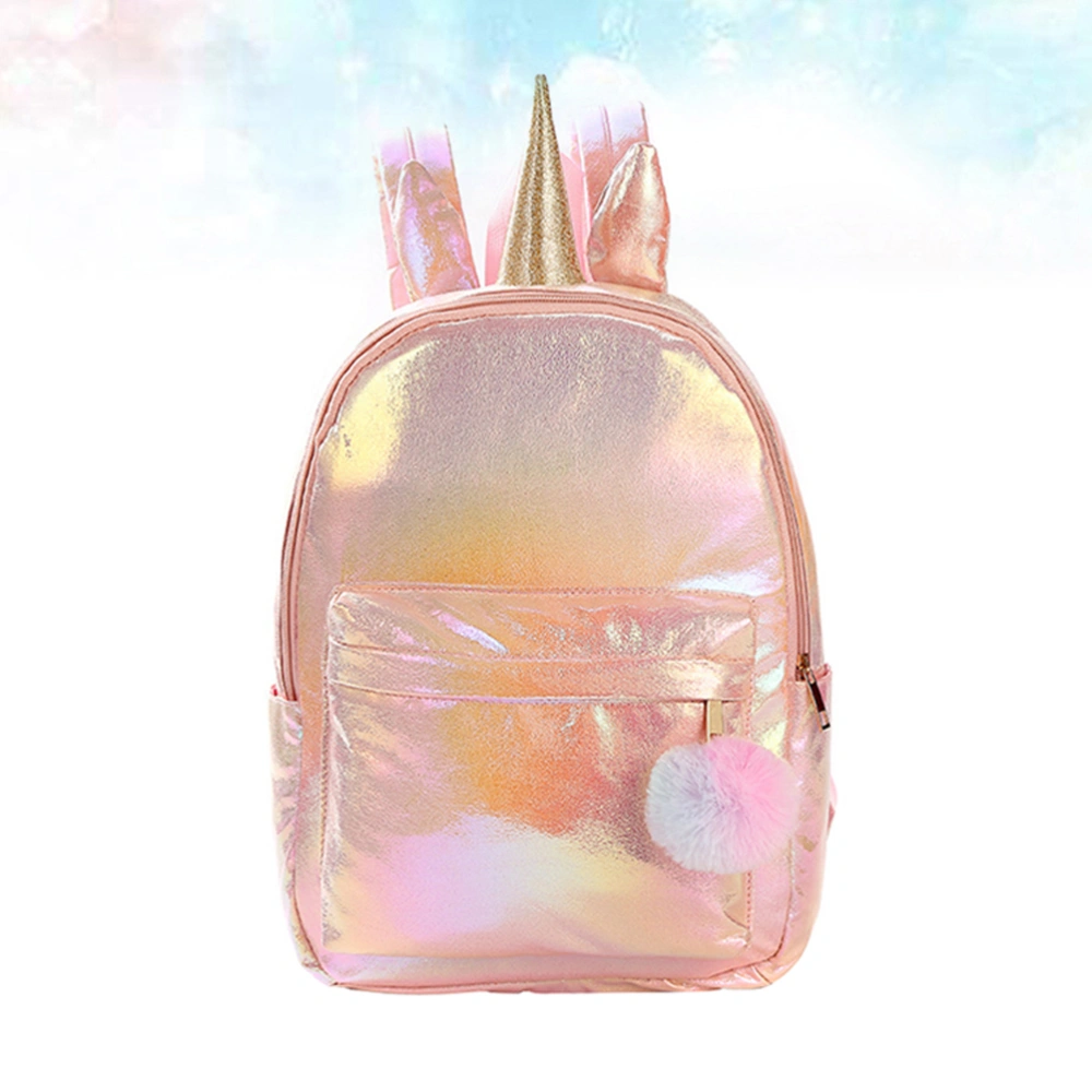 Stylish Unicorn Backpack Fashion Portable Shoulder Bag School Storage Bag Pink