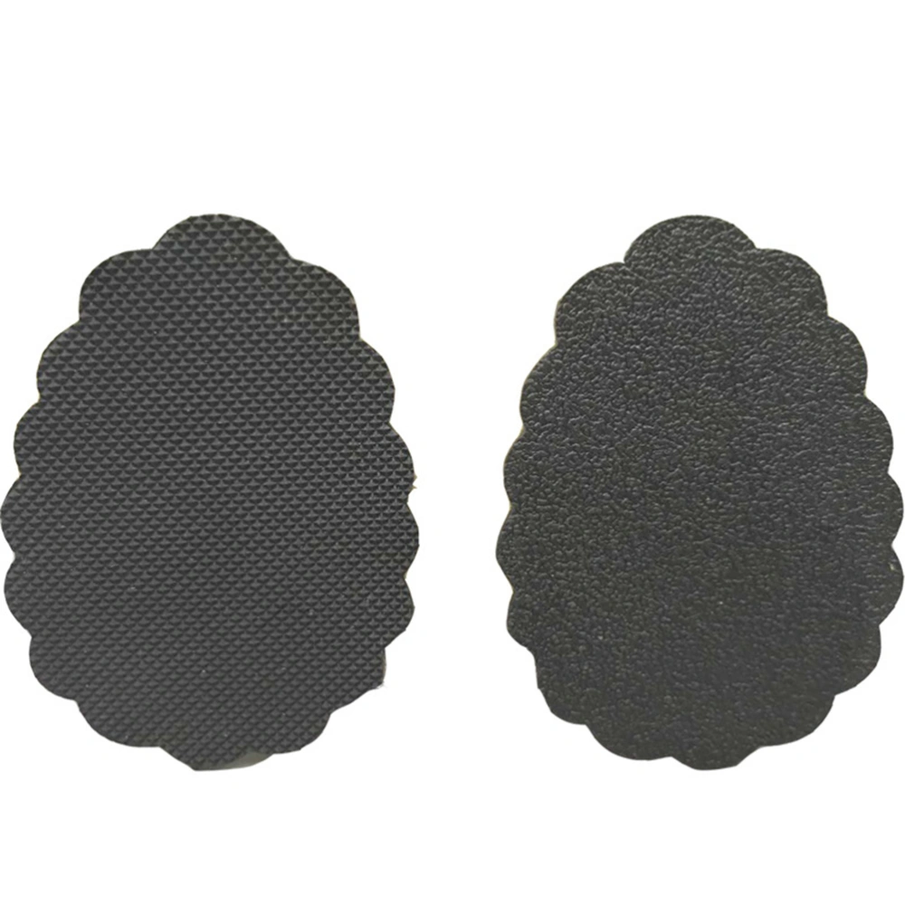 4pcs Antiskid Front Sole Shoes Pads Anti-slip Soles Decals Paste for Women (Black)