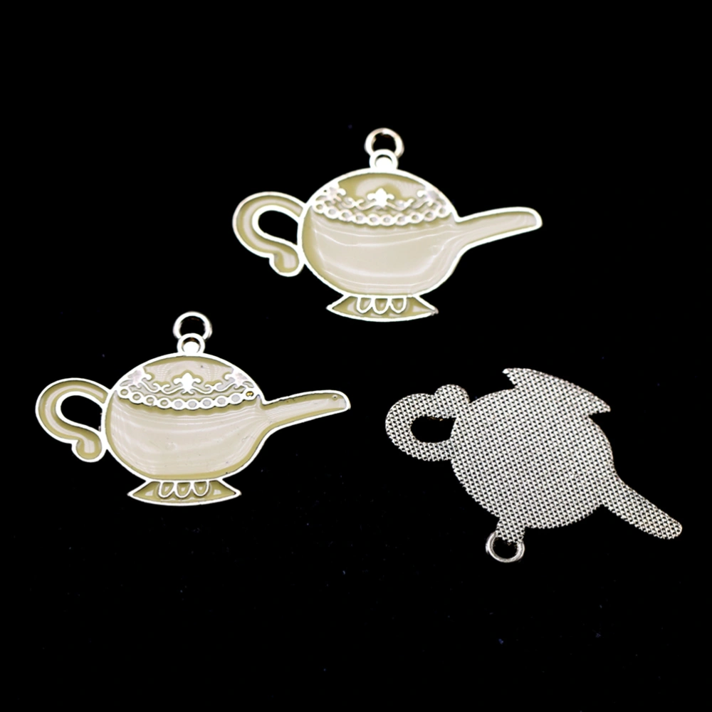 10pcs Genie Lamp Charms Alloy Pendants Jewelry Making Supplies for Bracelet Earrings (Golden)