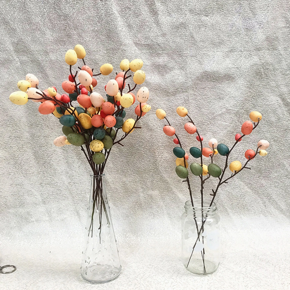 6 Branches Easter Egg Decorations Stylish Flower Arrangement Decor Easter Ornament Adornment for Home Living Room