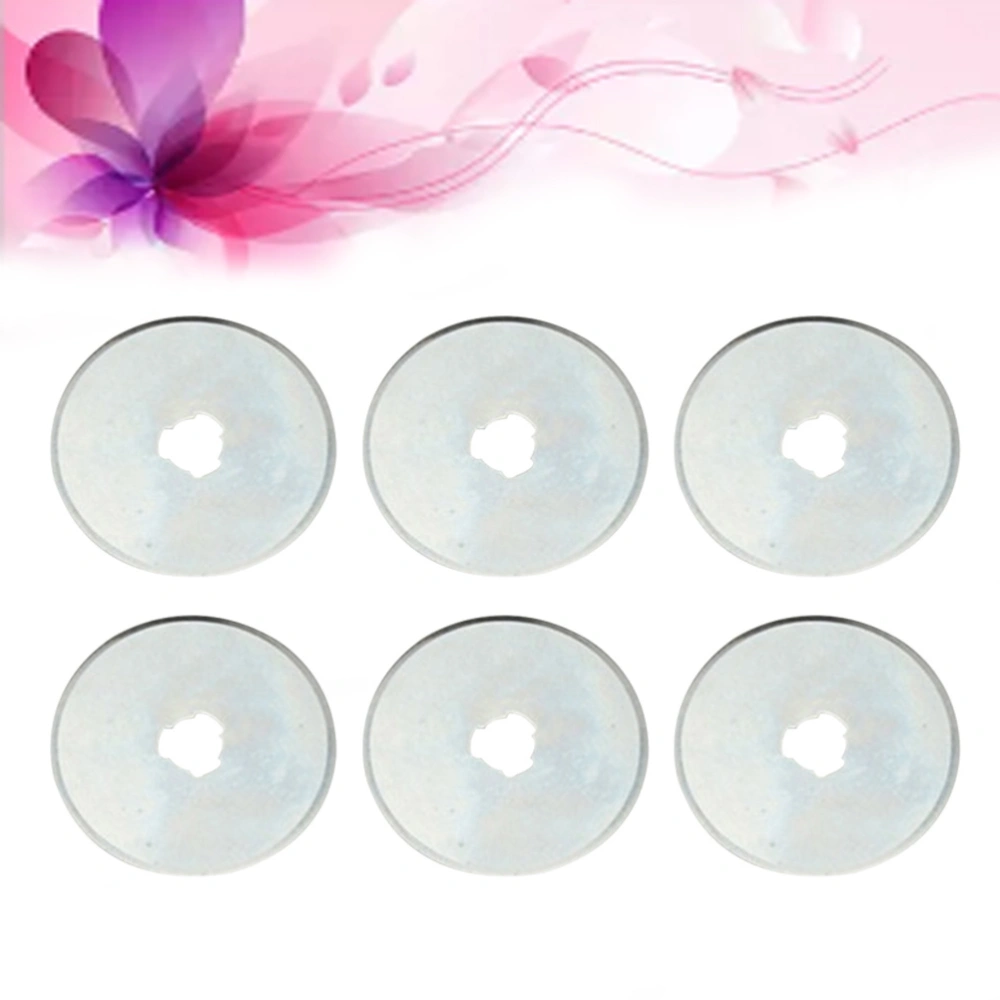 6pcs 45mm Rotary Cutter Replacement Blades Circular Cutting Blades for Sewing Fabric Leather Paper Crafts