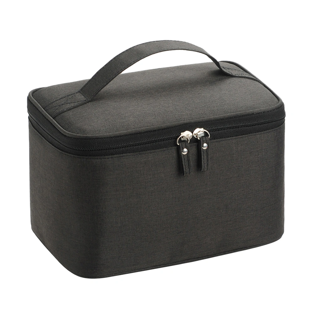 Travel Cosmetic Bag Portable Makeup Pouch Cosmetics Toiletries Storage Bag Organizer for Women Female Lady (Black)